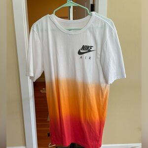 The Nike Tee athletic cut. Tricolor ombré. Size medium.
